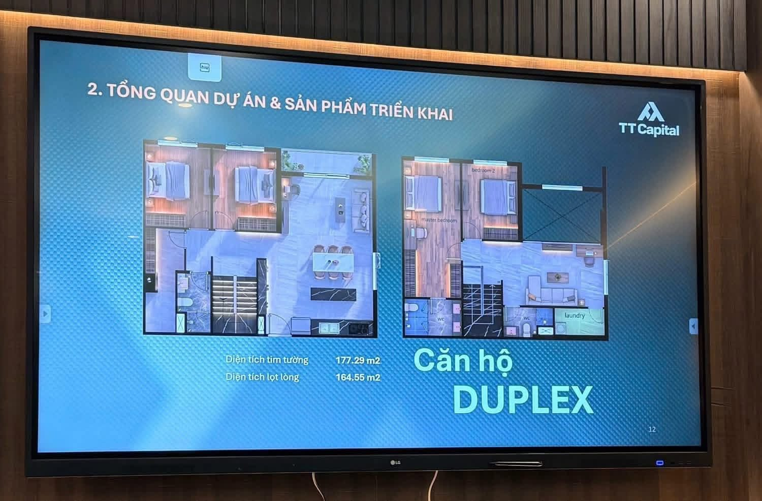 Mặt bằng căn hộ duplex TT Genesis trong buổi giới thiệu dự án