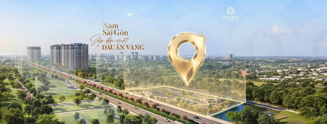 Vị trí Celesta Gold trên trục Nguyễn Hữu Thọ, Nam Sài Gòn