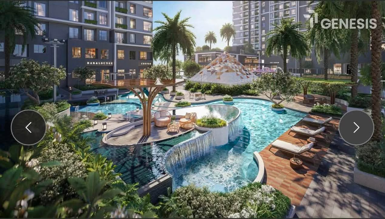 Phối cảnh hồ bơi nội khu TT Genesis theo tài liệu giới thiệu