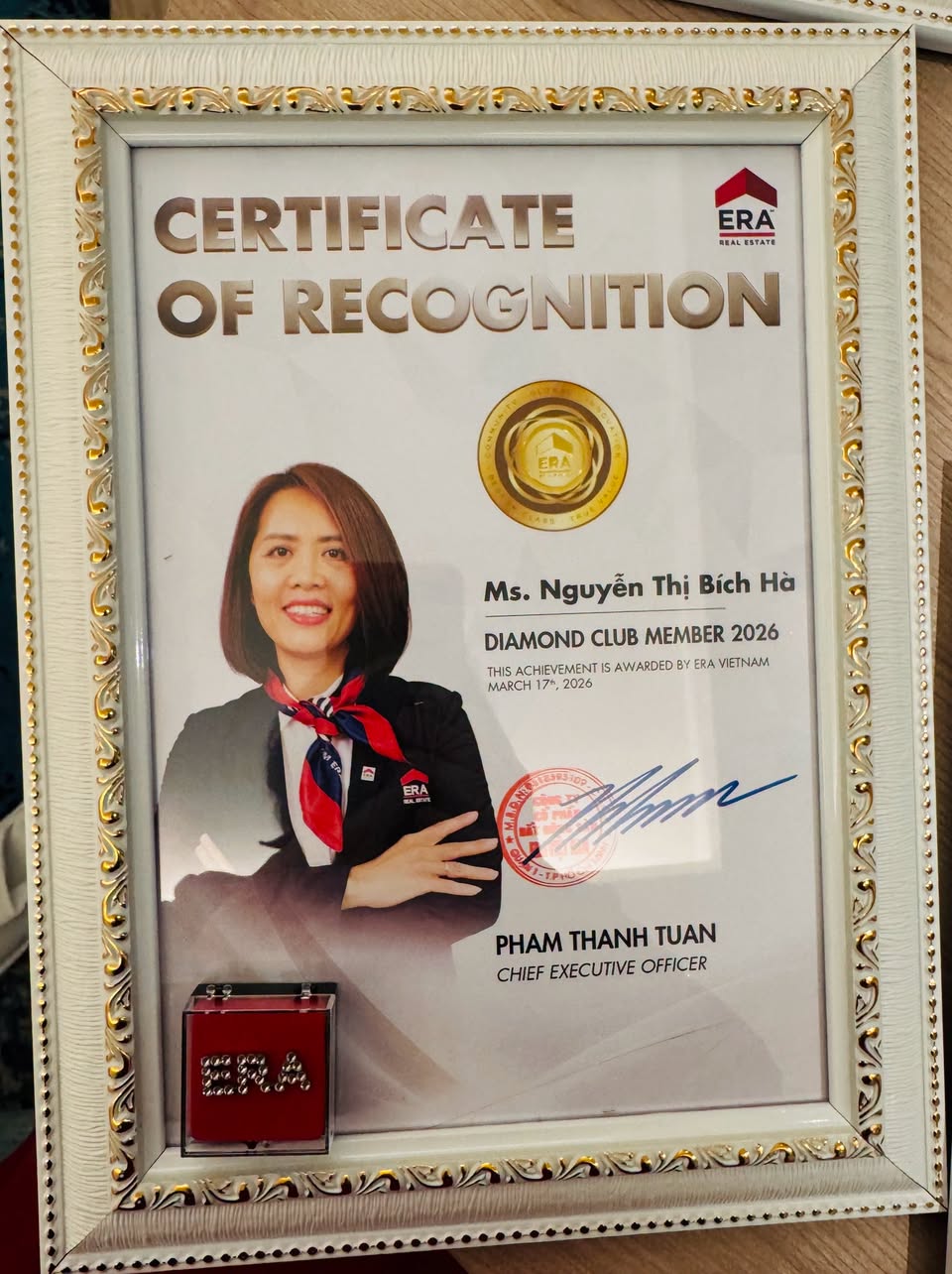 Chứng nhận Diamond Club Member 2026 ERA Vietnam