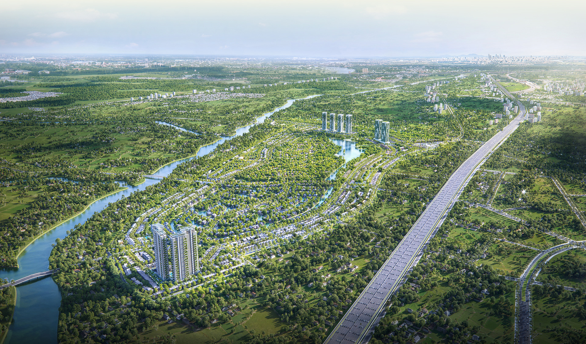 Toàn cảnh đại đô thị Eco Retreat nhìn từ trên cao