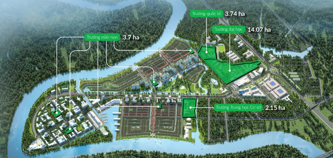Sơ đồ vị trí Central Park và Park Village trong khu đô thị Waterpoint